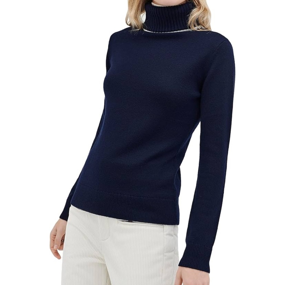 Perfect Moment merino wool sweater sz L in navy